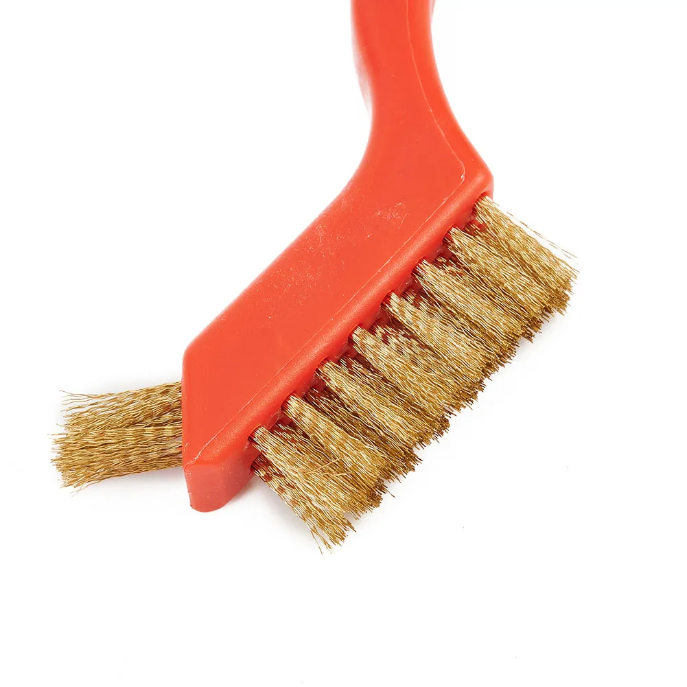 Stainless Steel Brush Brass Cleaning Brush Rust Remover Wire Brush For Gas Hoods Grease And Stain Removal Cooktop Cleaning Tool