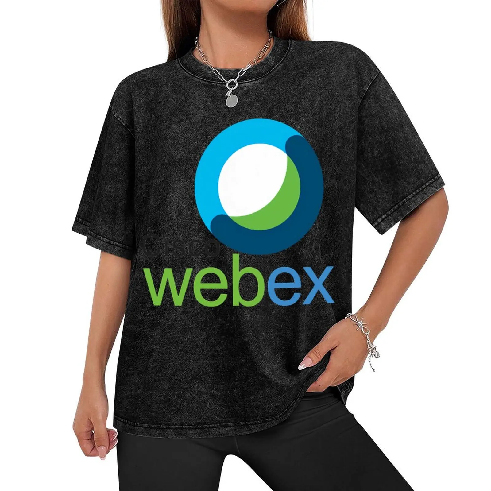 Cisco Webex Logo T-Shirt Blouse korean fashion sports fans vintage graphic tee mens big and tall t shirts