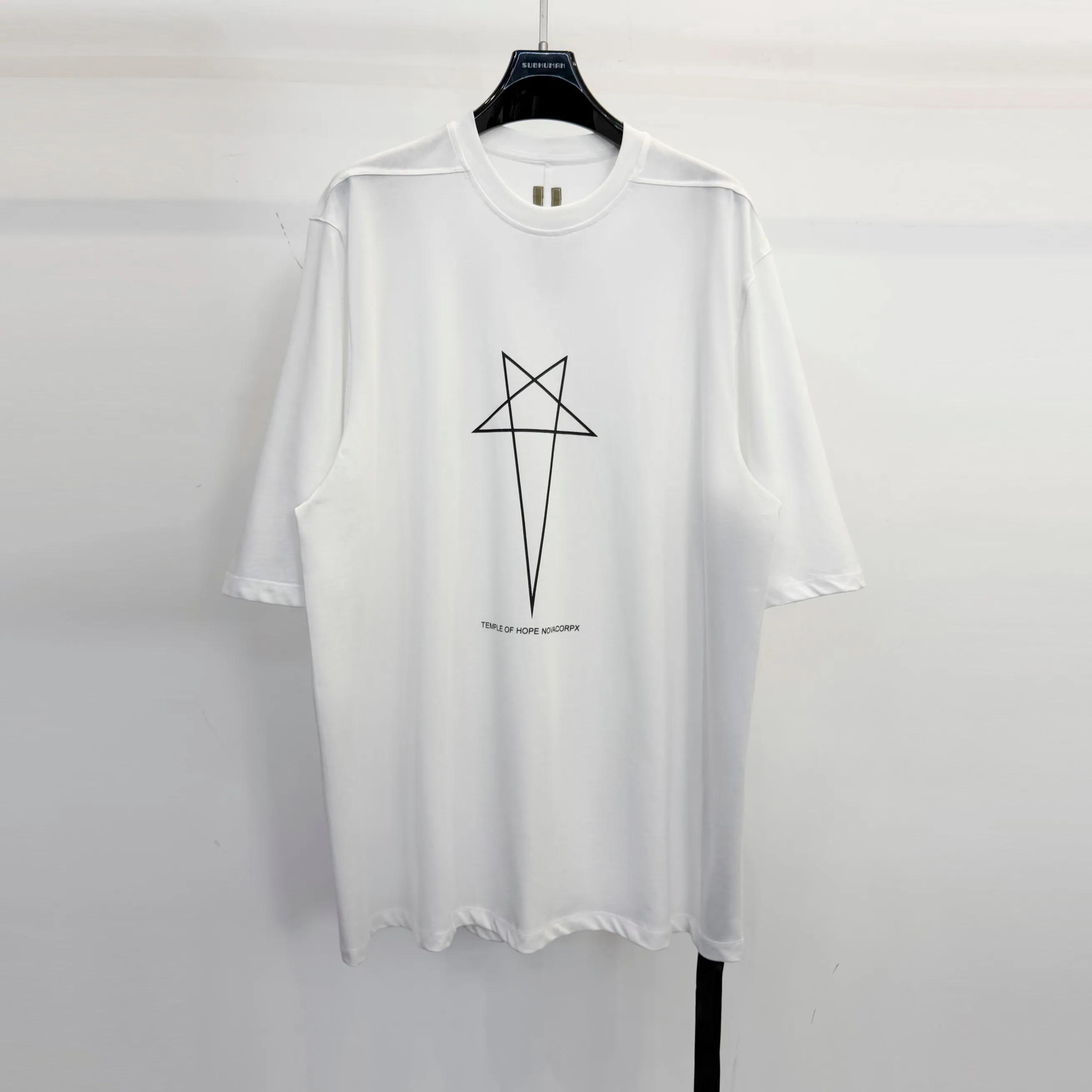 

Owen Seak Men's Oversized T-Shirt 100% Cotton Gothic Casual Top Tee Summer High Street Designer Shirt for Women Black White