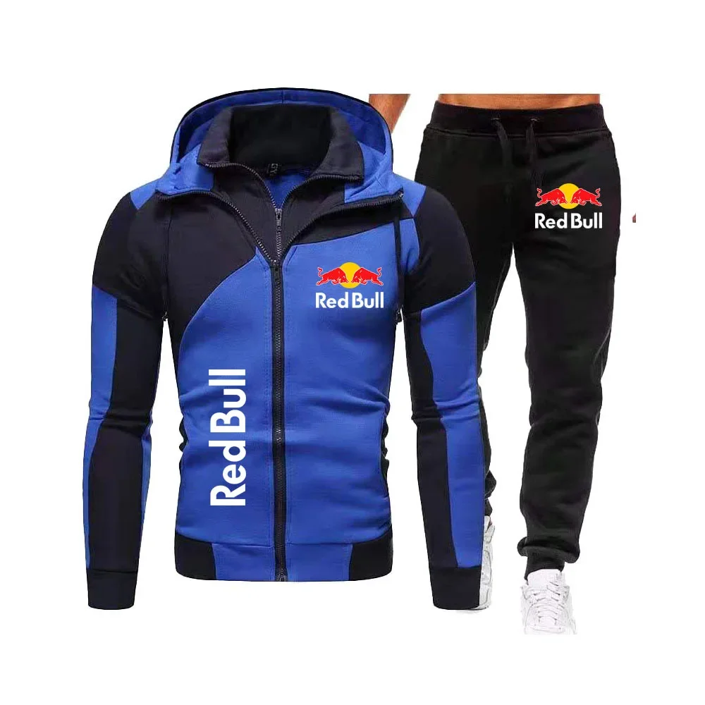 Men's Fashion Red Bull Hooded Sweater Men's Set For Autumn 2025 Men's Set Women's Hooded Sweater + sweat