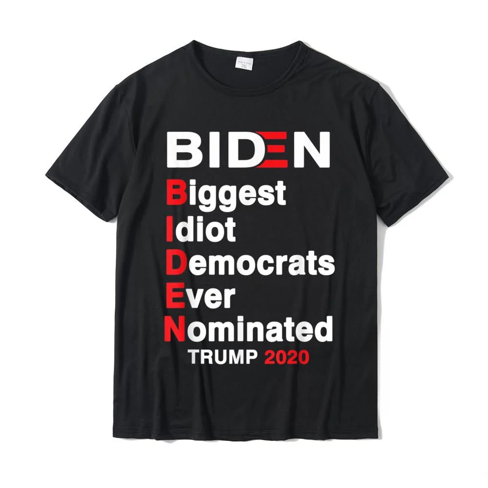 heavyweight Biden Biggest Idiot Democrats Ever Nominated Trump 2024T-Shirt Summer Tees For Men Retro Cotton Tshirts Casual