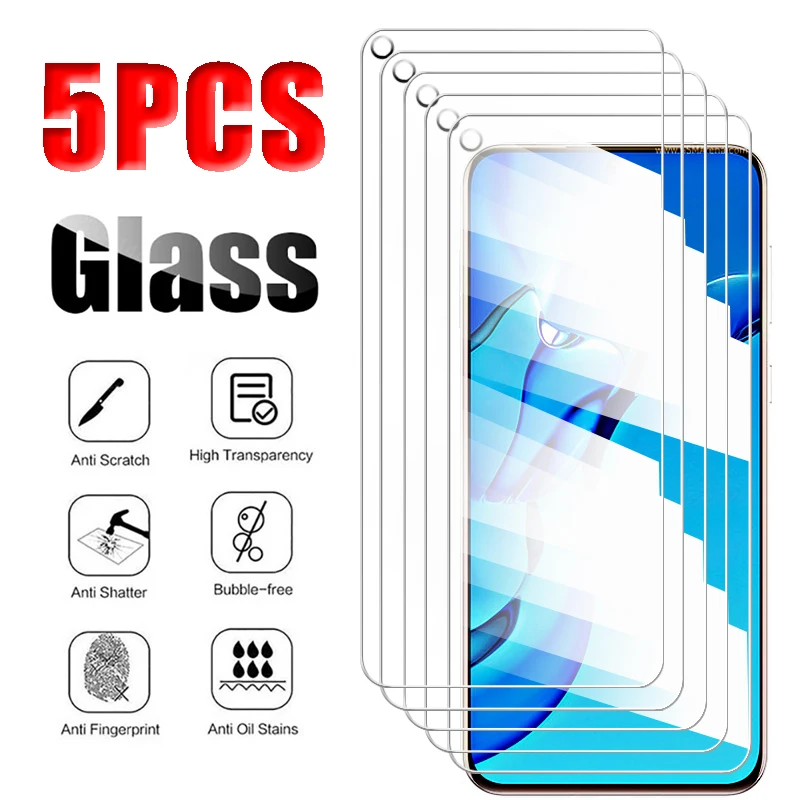 5Pcs Full Cover Tempered Glass for Oppo Reno8 Lite Screen Protector for Reno 8 Lite Camera Glass Reno8 Z Pro Plus 5G 4G Glass