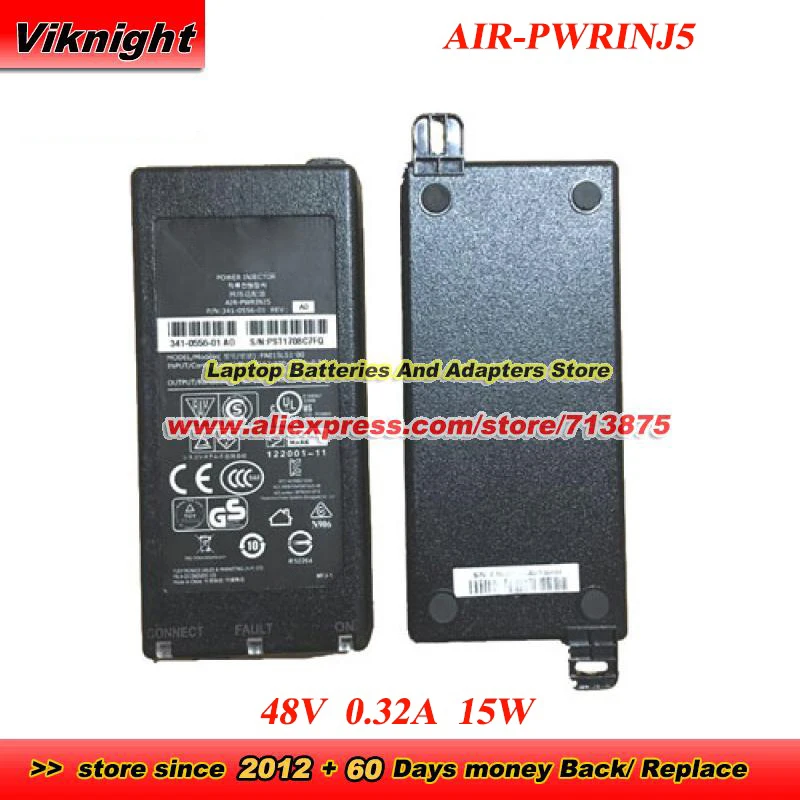 48V 0.32A 15W AIR-PWRINJ5 POE AC Adapter 341-0056-01 for AP 1600 2600 3600 1142-121 1602I CIS-A-0015ADU00-103BER FA015LS1-00