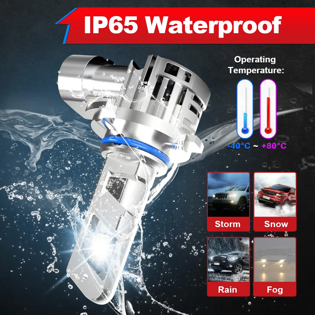2pcs High Power Hir2 9012 LED Headlight Bulbs Super Bright Powerful No Adapter Required Car Turbo Diode White Moto Fog Lamp 12v