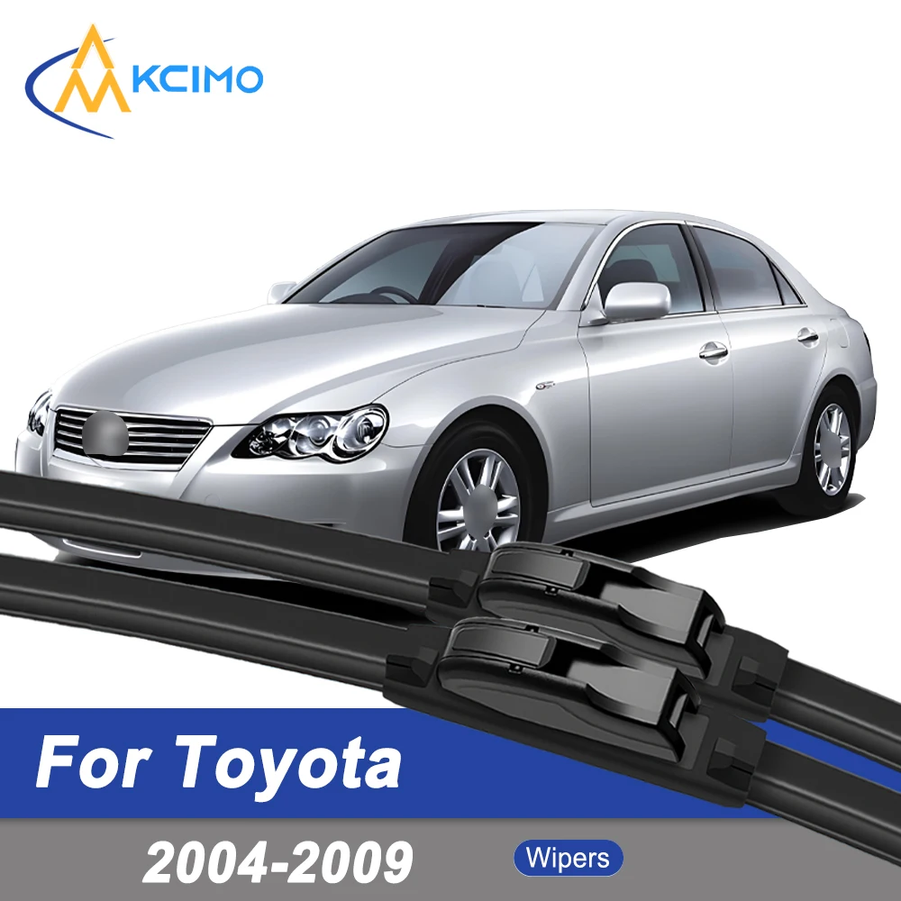 

Premium Rubber Durable Silent Windshield Wiper Blades 2pcs for Toyota Mark X X120 2004-2009 Front Wiper Blades Set