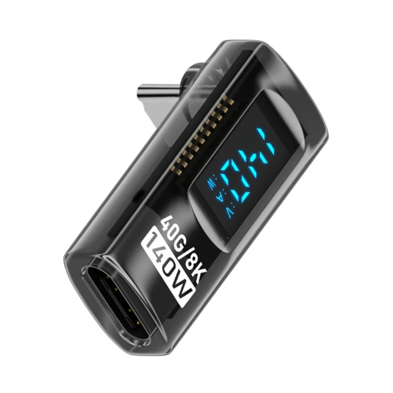 Adaptador USB C macho para fêmea avançado, velocidade transmissão dados 40 Gbps, carga 140