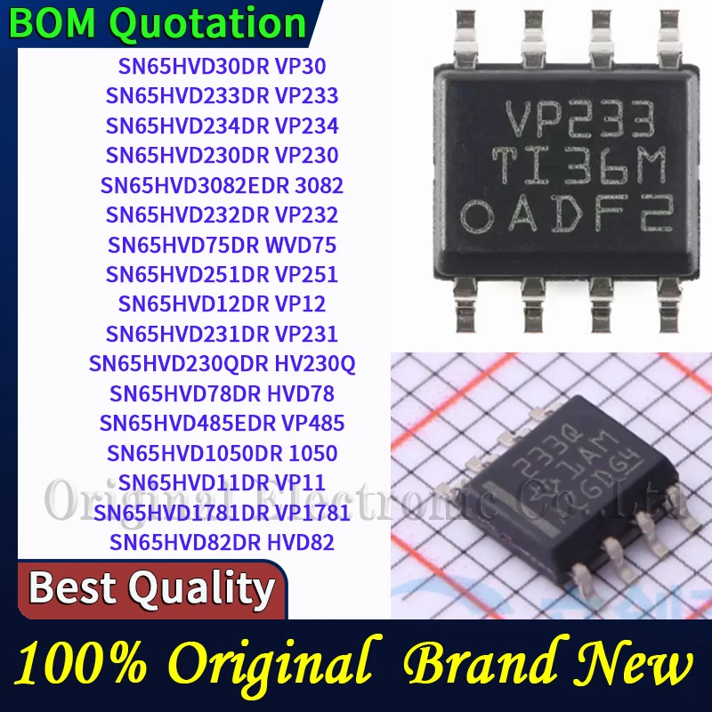 SN65HVD233DR VP233 SN65HVD VP230 VP30 VP234 3082 WVD75 VP232 VP251 VP12 VP231 HVD78 1050 VP1781 HVD82 VP11  Laptop repair parts