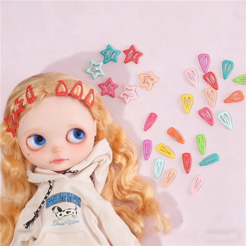For BJD Blythe Doll 1/6 1/12 OB11 Bangs Hair Clip Colorful Mini 2.5cm 3cm Hairpins Hair Headwear Clothing Clothes Accessories