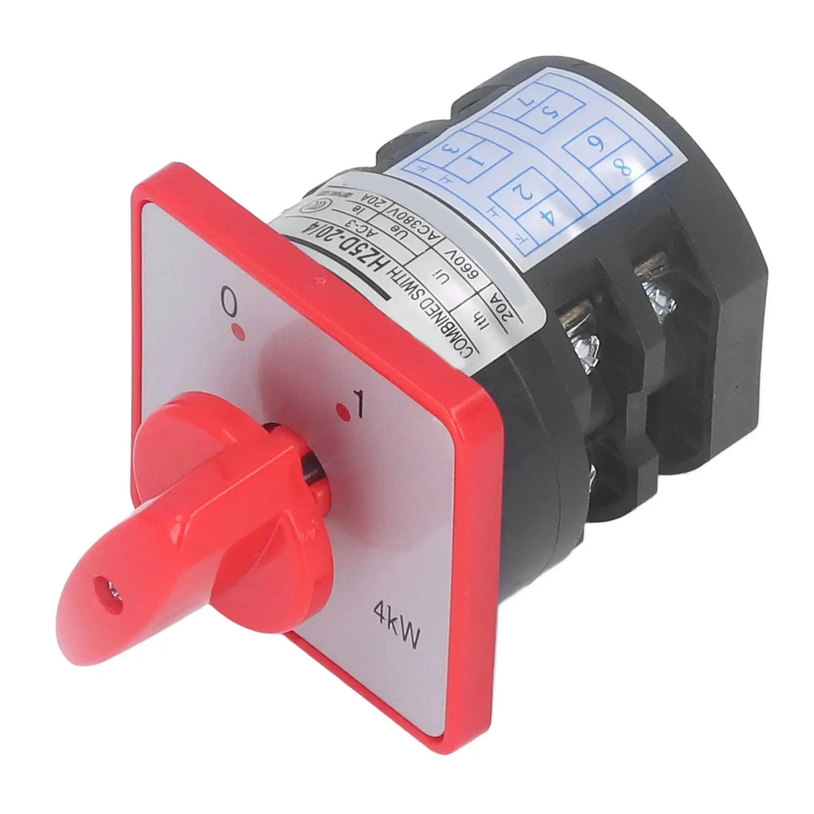 AC 380V 4KW Selector de cambio PC retardante de llama interruptor de engranaje de doble sección