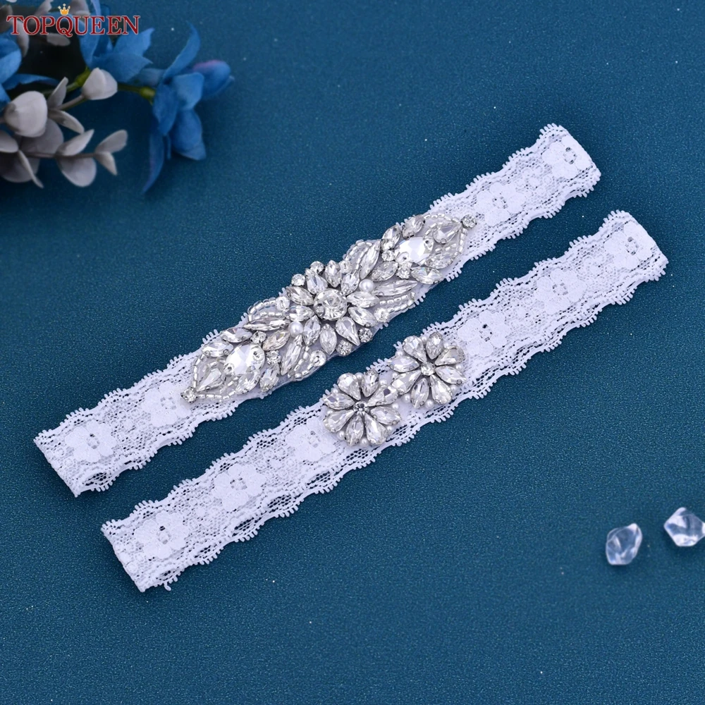 TOPQUEEN Wedding Garter Cinto Elástico Mulheres Noiva Sexy liguero podwiazka slubna jarretiere liga de novia mariage bijoux pará S69