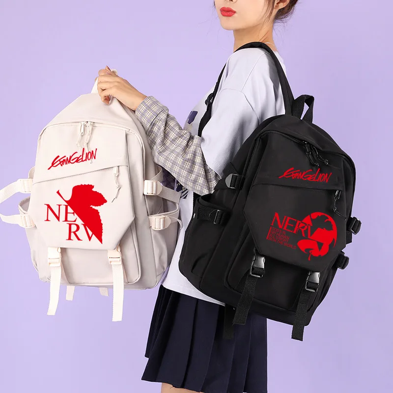 

Showlo EVA New Century Large Capacity Double Shoulder Backpack Anime Bookbag Unisex Commuter Bag Square Shape Youth Backpack