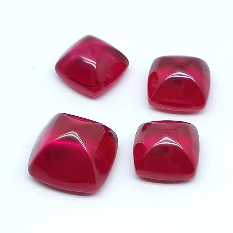 

Natural Ruby Sugar Cube Cut 10×10mm VVS Loose Gemstones For Gemstone Collection And Jewelry Making Gemstone Beads