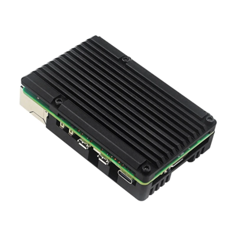 Caja carcasa para ventilador refrigeración opcional, carcasa aleación aluminio duradera RPI 5