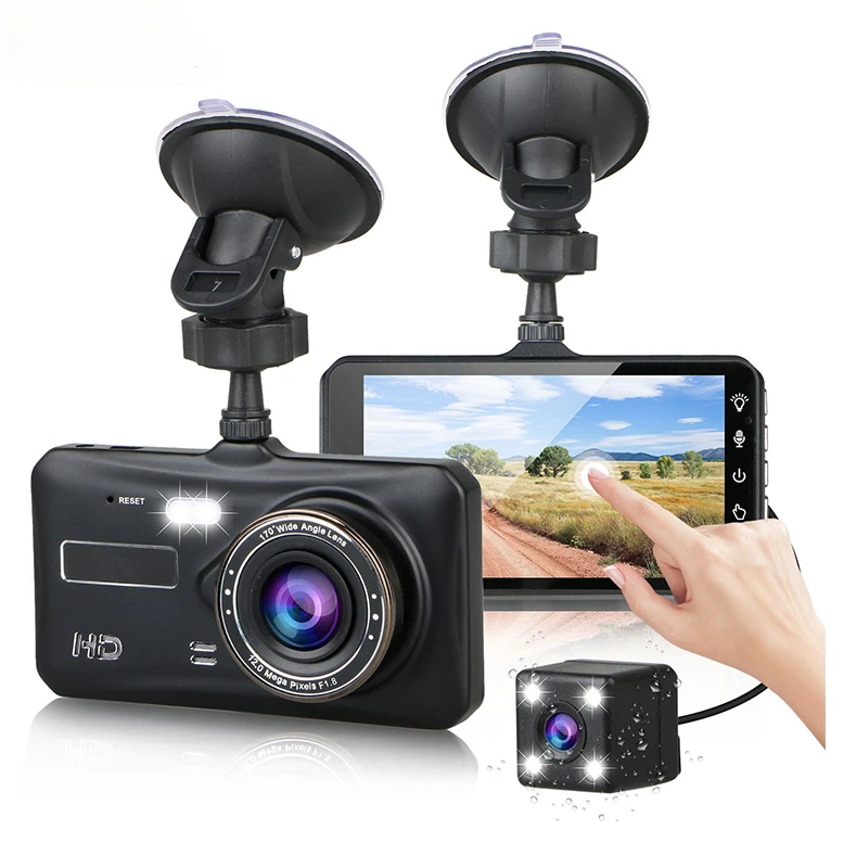 Dash Cam Voor- en Achteruitrijcamera AUTO DVR Auto Video Recorder Voertuig Black Box FULL HD 1080P Nachtzicht driver Recorder