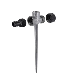 Water Sprinkler 1/2 Inch Metal Sprinkler Fixed Stems Support Holder Water Sprinkler Spray Nozzle Metal Spike for Irrigation 1Pc