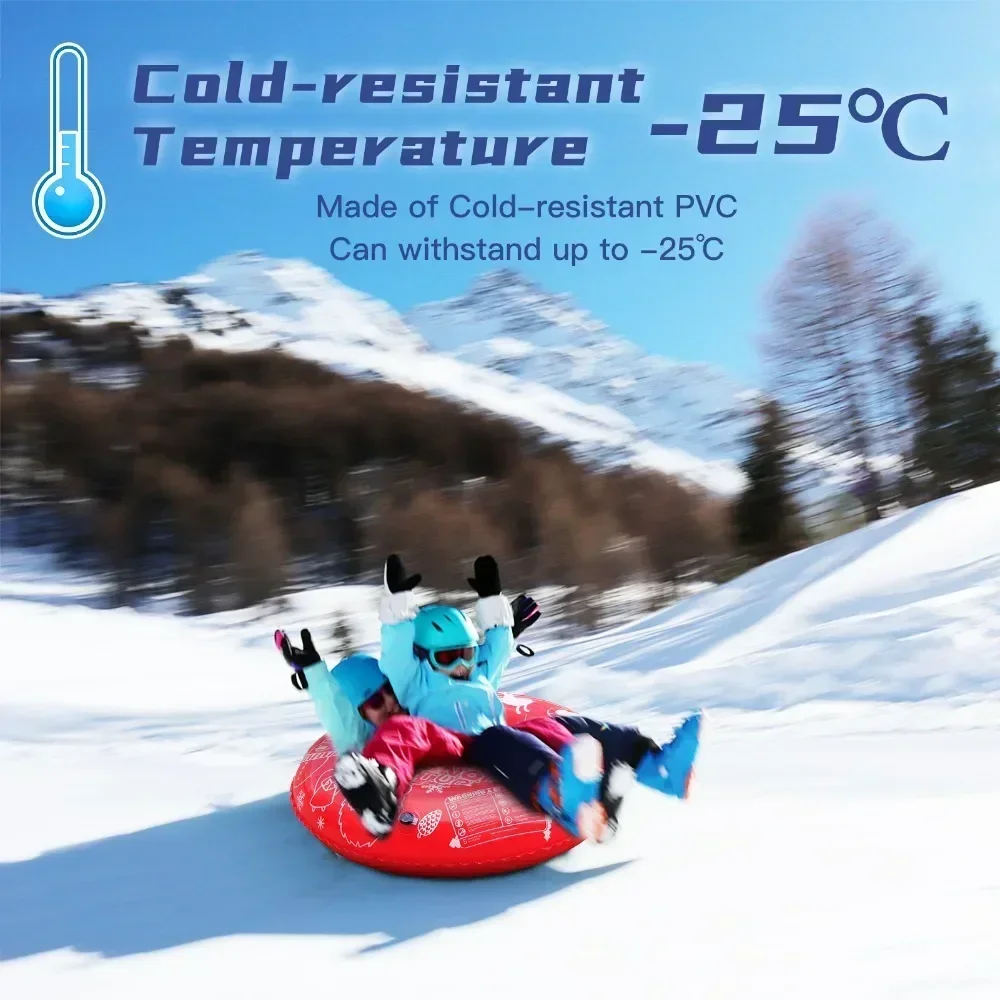 inflatable ski circle winter Christmas snow toys, Christmas 96cm Sleds & Snow Tubes)