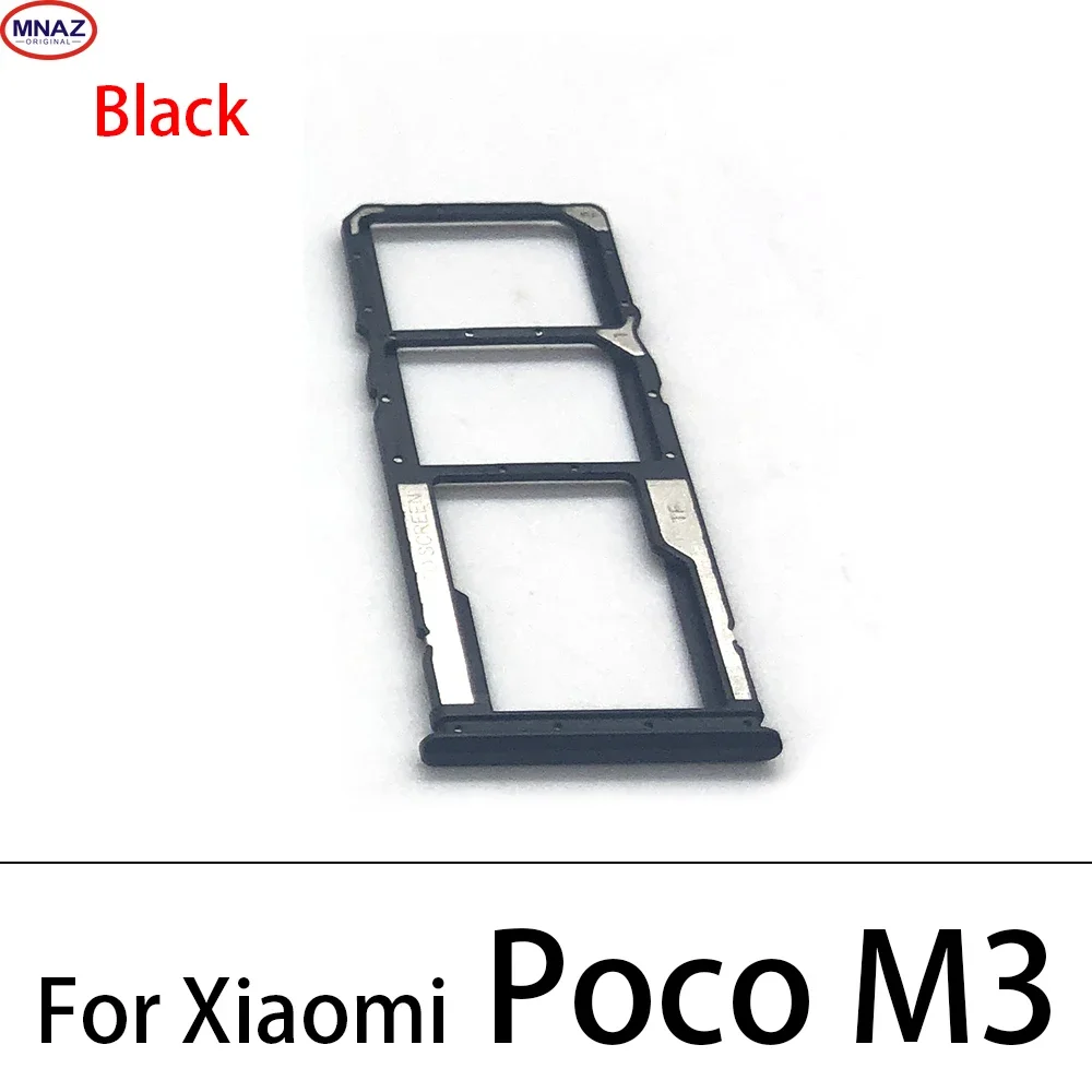 Sim Card Slot Tray Holder For Xiaomi Poco M3 SD Card Tray Holder Phone Replacement Parts For Xiaomi Poco F3 Sim Card Tray