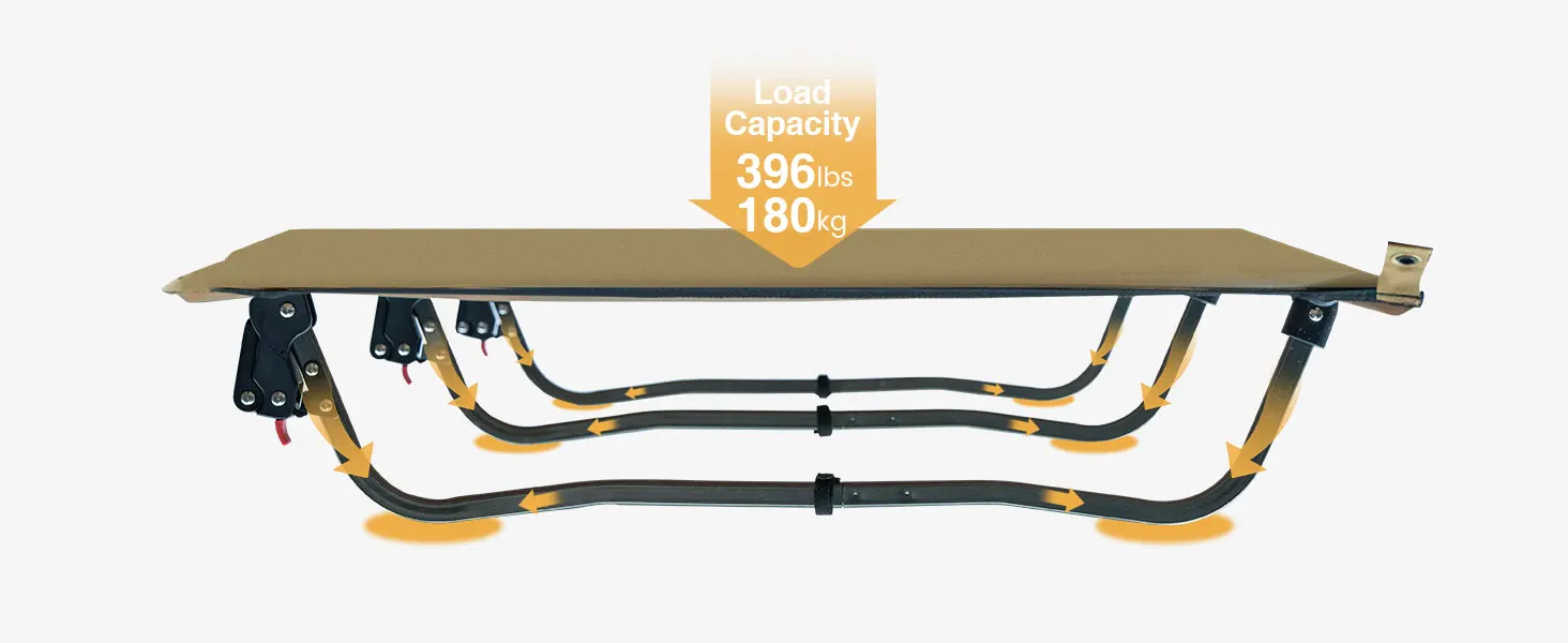 OneTigris SUPRAGRIS Campingliege Ultraleichtes Aluminium-Klappbett für Camping, Wandern, Rucksackreisen, Reisen, Autofahrten, Nickerchen – Detail 4