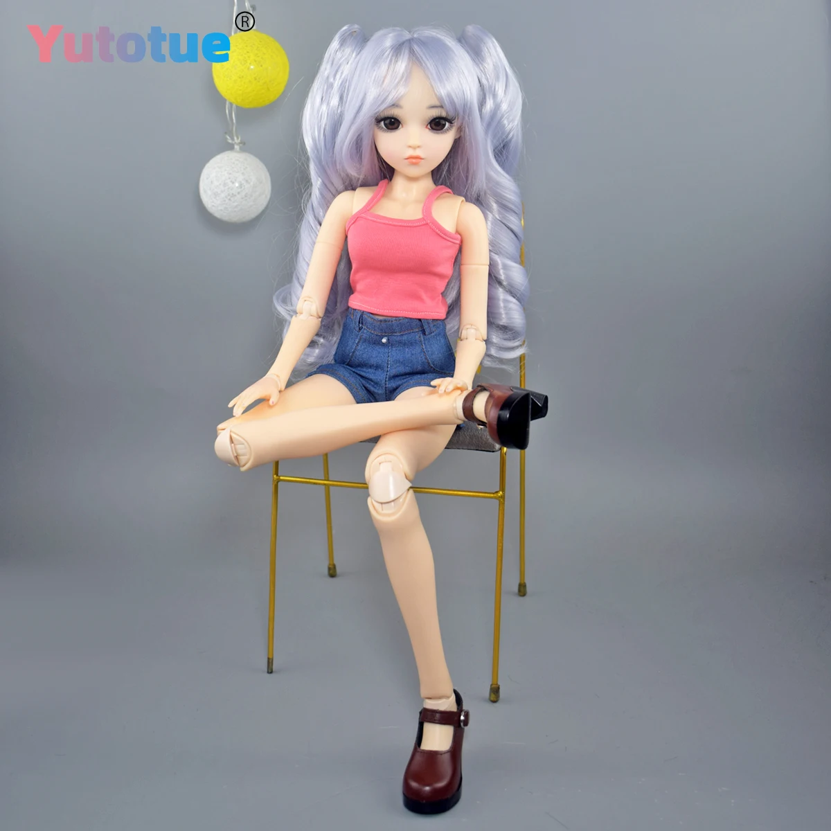 YUTOTUE 60cm Height Girl Doll Fashion Clothes Shoes Wig Set 1/3 BJD Doll Toy Kids Gift Lifelike