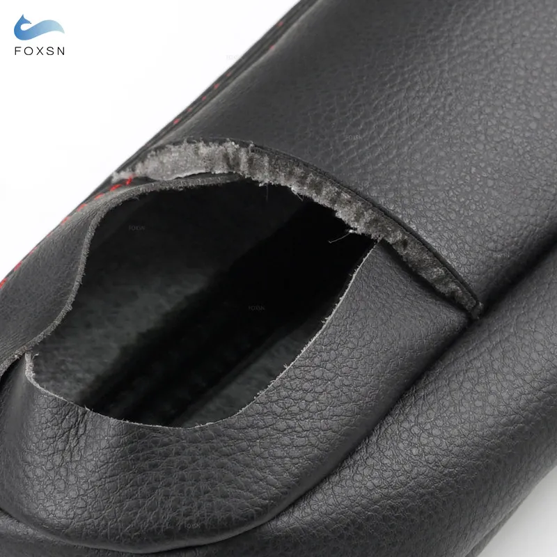 Black Microfiber Leather Red Line Car Side Seat Armrest Handle Cover For Land Rover Discovery 3 4 2004-2016 Range Rover Sport