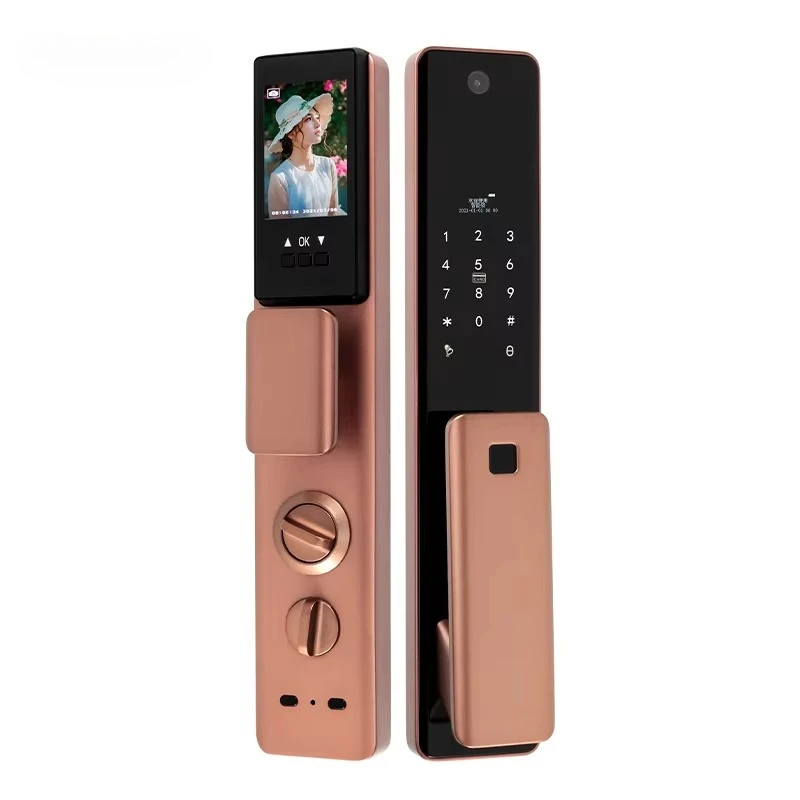 Full Automatic Real Time Video Intercom Tuya Smart Wifi Digital Door Lock Anti-theft Camera Digital Keyless Smart Lock
