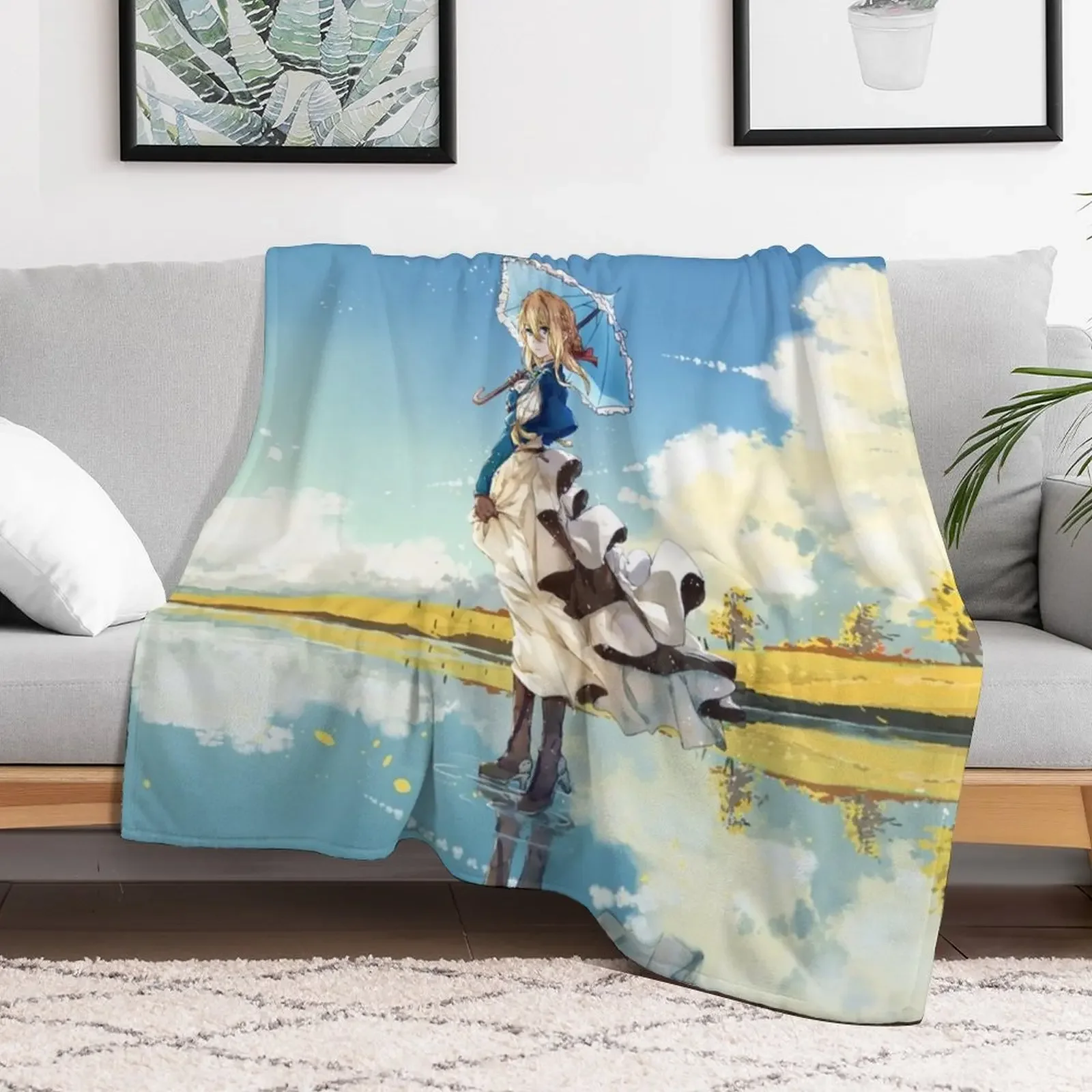 Violet Evergarden 3 Throw Blanket for babies Flannels Blankets