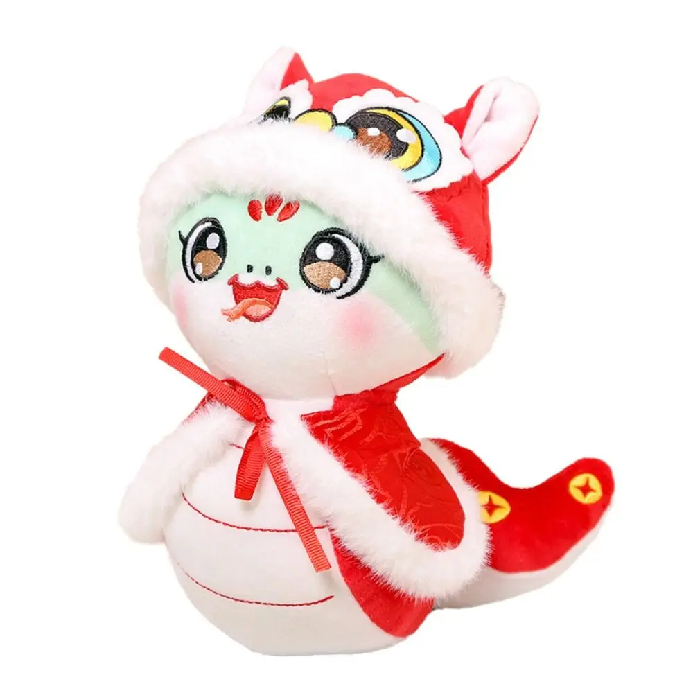 Big Eyes 2025 Snake Year Mascot Toy Funny Kawaii Snake Year Plush Toy Cartoon Blessing Lucky Snake Plush Doll Girls Toys