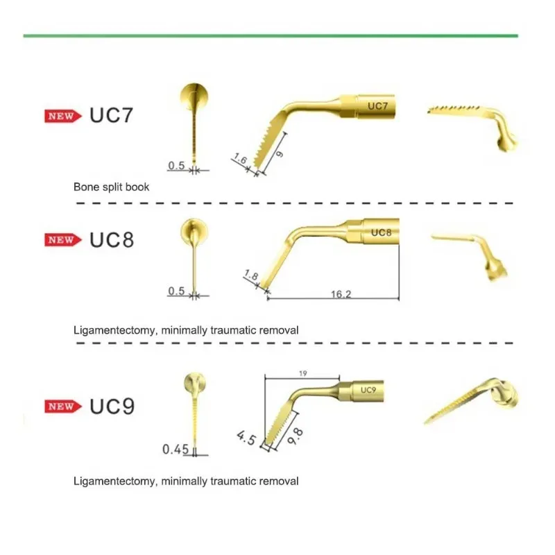 1PC Dental Ultrasonic Bone Cutter Head Working Tip Ultrasonic Tooth Extraction Bone Cutter Head Dental Accessories