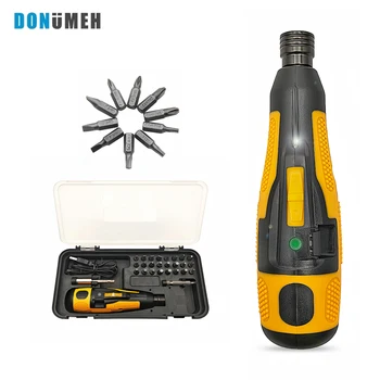 Electric Screwdriver Mini Cordless 3.6V Drill Lithium Battery Manual &amp; Electric USB Power Tool Charger LED Light for Home DIY