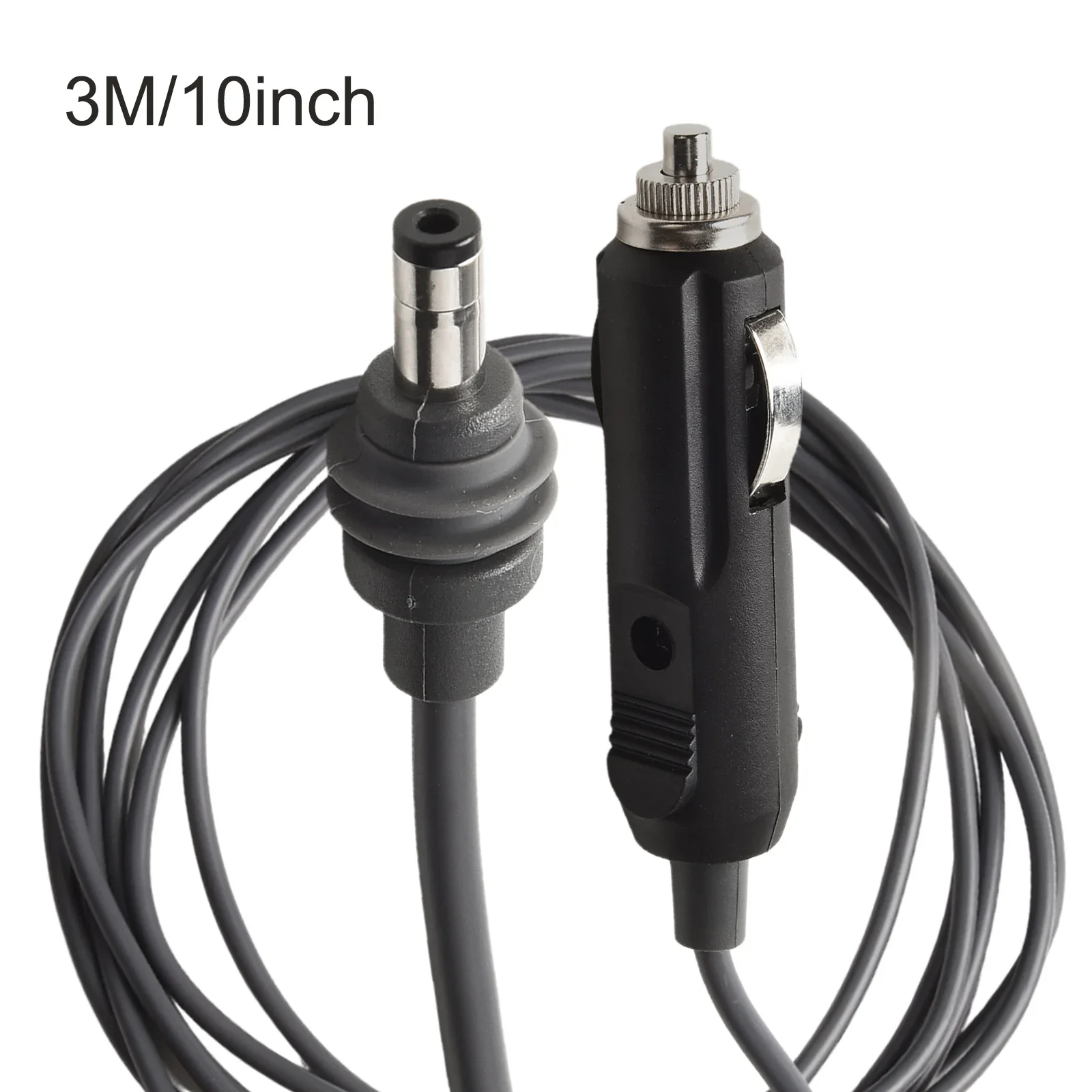 For Boats Outdoor Charger Cable DC Car Charger Cord Black Gray Replaceable Fuse PVC Pure Copper 18 AWG Material