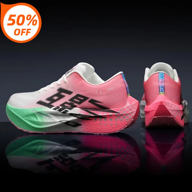 

Кроссовки для бега мужские и женские, спортивные, с карбоновой пластиной, дышащие, легкие, удобные, нескользящие ﻿ Марафон