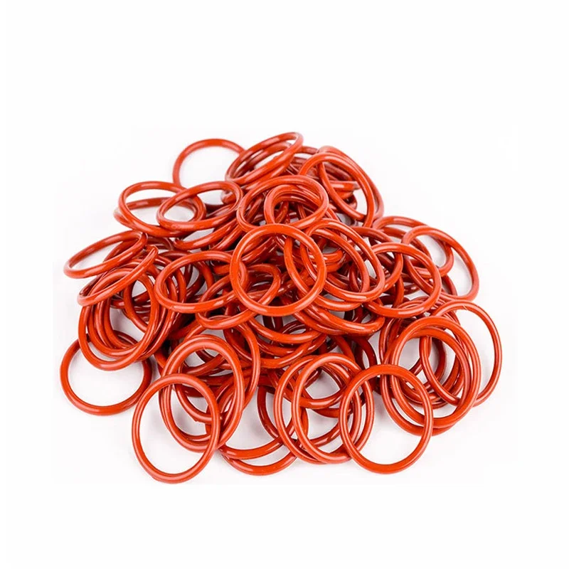 CS 1.5 مللي متر الأحمر الغذاء الصف سيليكون O-حلقة OD 5-80 مللي متر O-حلقة ختم طوقا التآكل والارتداء ومقاومة درجات الحرارة العالية