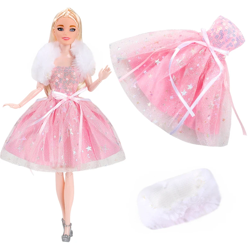 ملابس وإكسسوارات للدمى بطول 30 سم، فستان كعكة أميرة حلو مزين بالترتر، فساتين سهرة أنيقة لدمى 1/6 FR Babi Supermodel