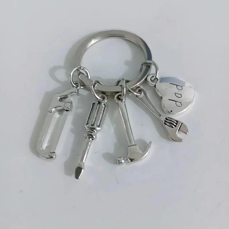 New keychain screwdriver, electric saw, wrench, father's tool, keychain, Father's Day gift