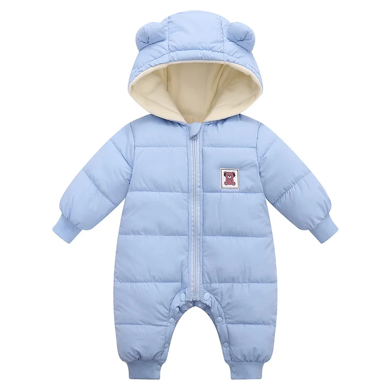 Baby\'s jumpsuit Baby Girls Clothes Newborn Winter Thick Rompers Infant Costume Coat Plus velvet Toddler Romper 0-3T boys Romper