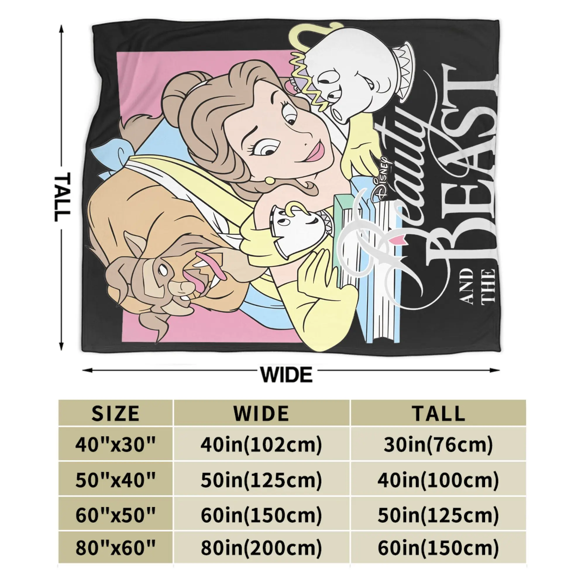 الجمال والوحش بطانية قطيفة الأطفال الفانيلا رمي بطانية لغرفة المعيشة الدافئة لينة جودة المفرش هدية فكرة