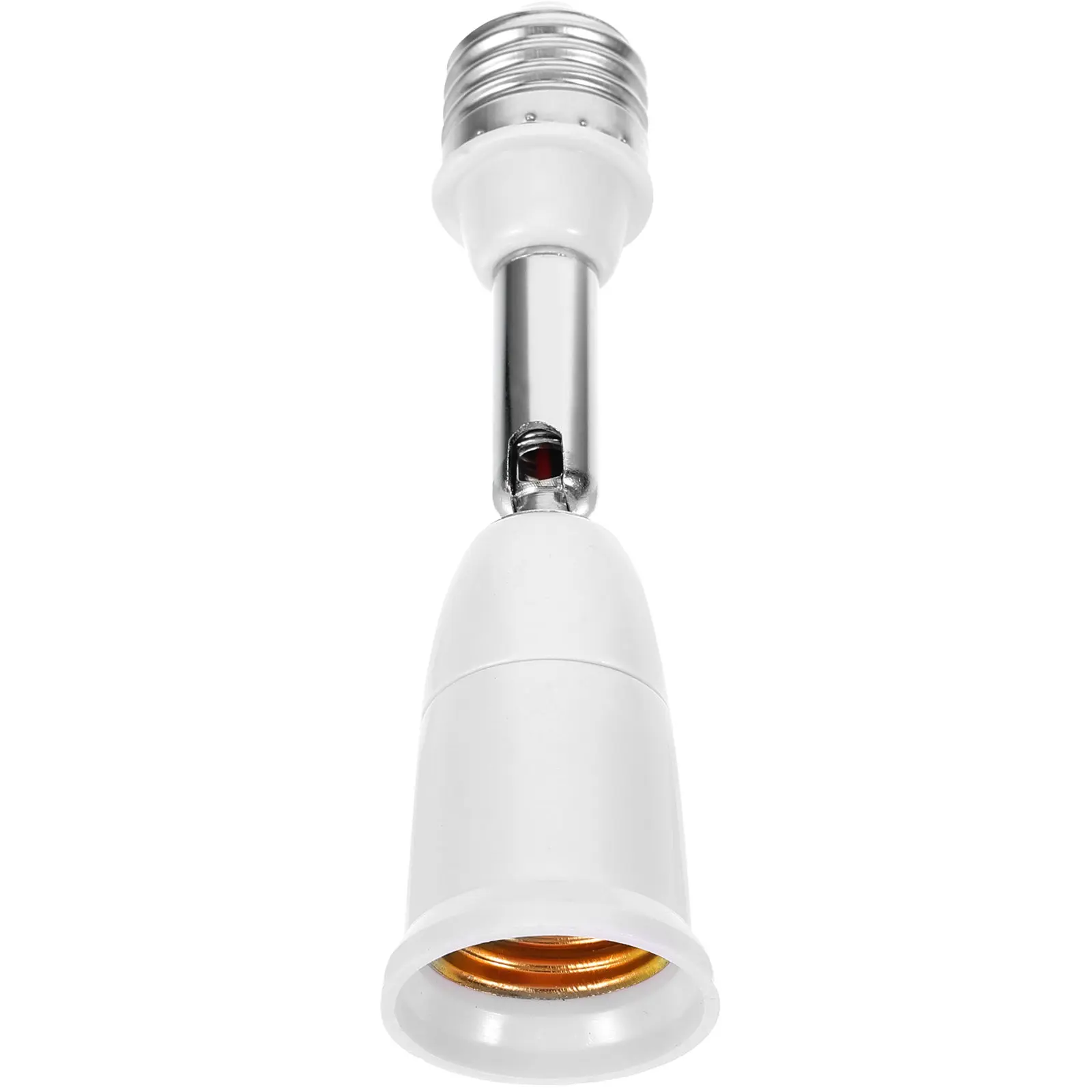 E27 Light Socket Extender Adapter – Flexible 360° Rotation, ABS Material, Lamp Bulb Extension for Ceiling Lights