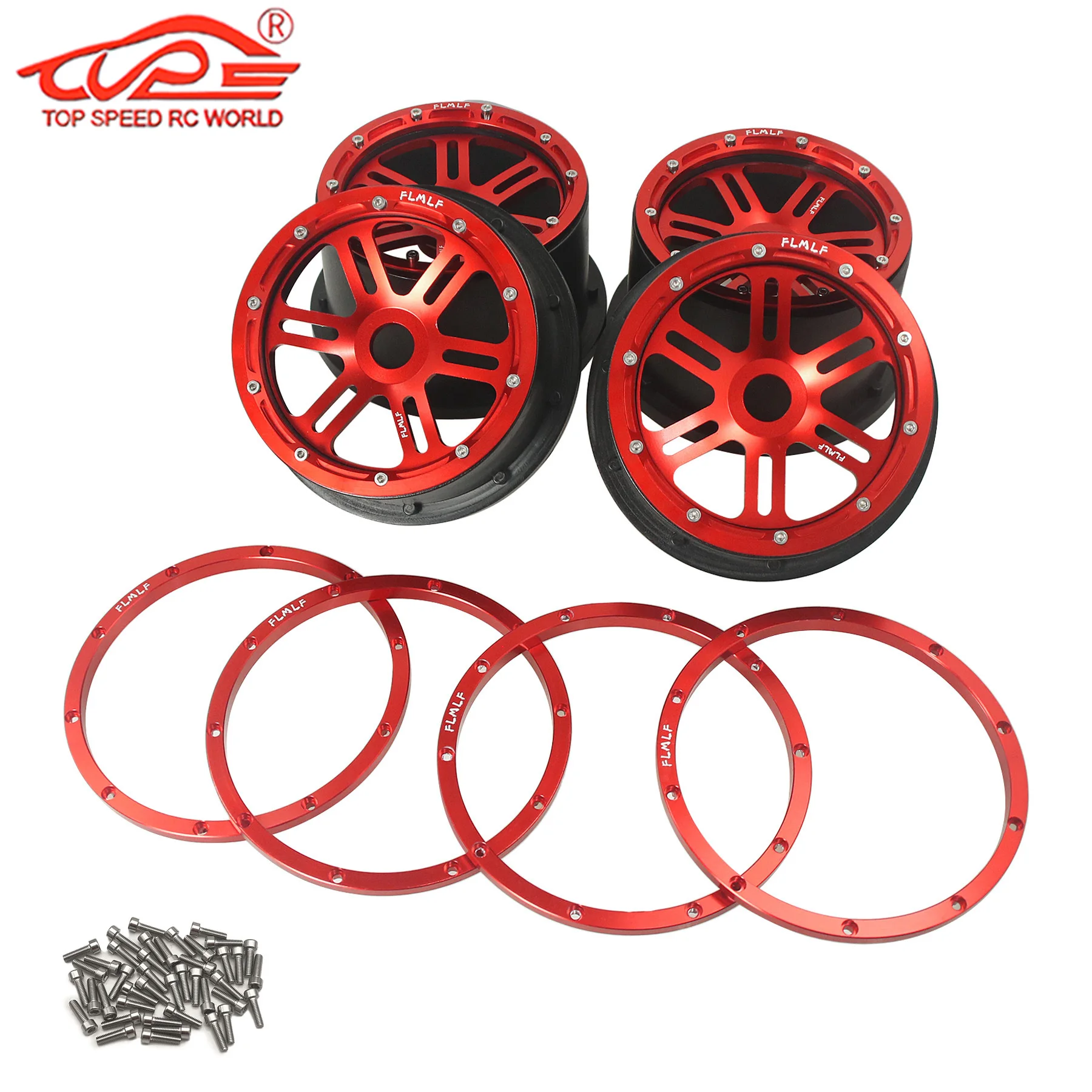 All Terrain Wheel Tire or Split Rear or Front Wheel Hub + Beadlock Ring Kit for 1/5 Rc Car Gas HPI ROFUN ROVAN KM BAJA 5B Parts