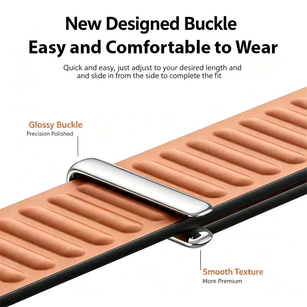 Lederarmband für Google Fitbit Air, leichtes Schlaufenarmband, Ersatz-Smartwatch-Gürtel – Detail 11