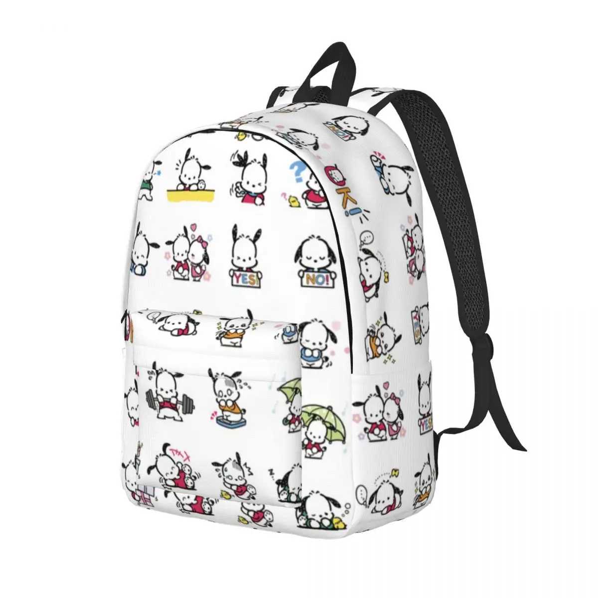 Custom 3D Printing Pochacco Canvas Backpack for Boys Girls College School Travel Bags Men Women Bookbag Fits 15 Inch Laptop