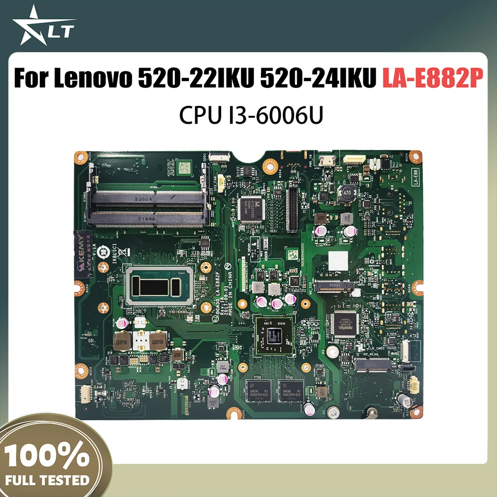 

LA-E882P FRU 01LM511 With i3-6006U CPU For Lenovo AIO 520-22IKU 520-24IKU All-in-One Motherboard 100% TEST OK