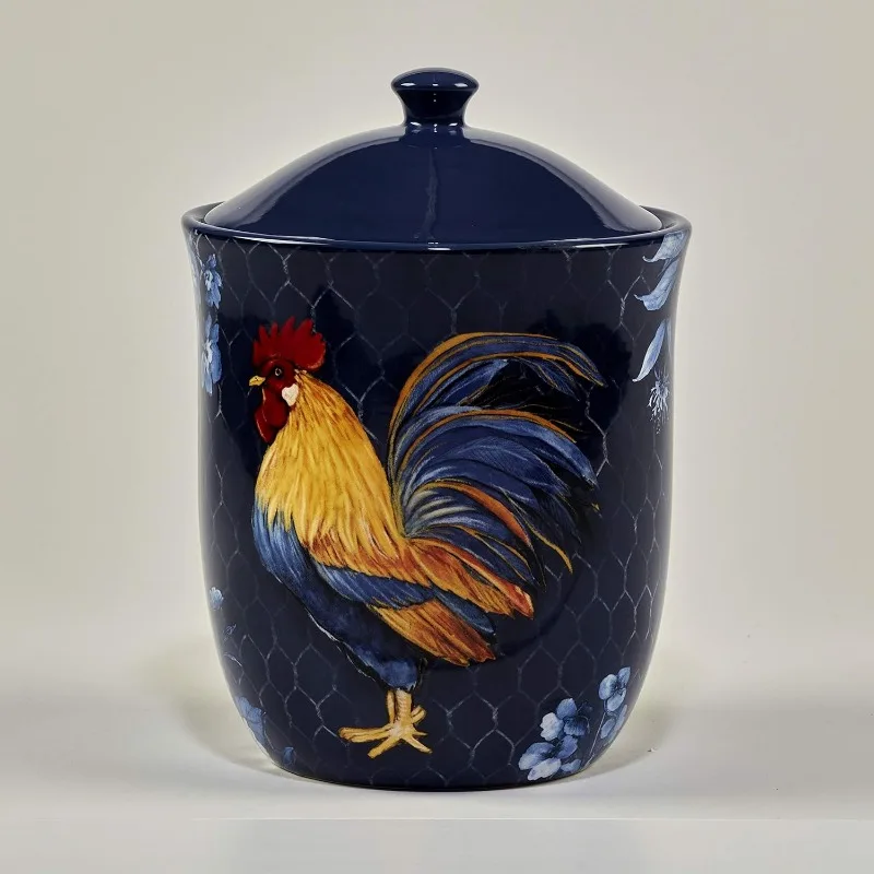 Indigo Rooster 3 pc Canister Set, 52 oz,74 oz. 96 oz, Multicolor