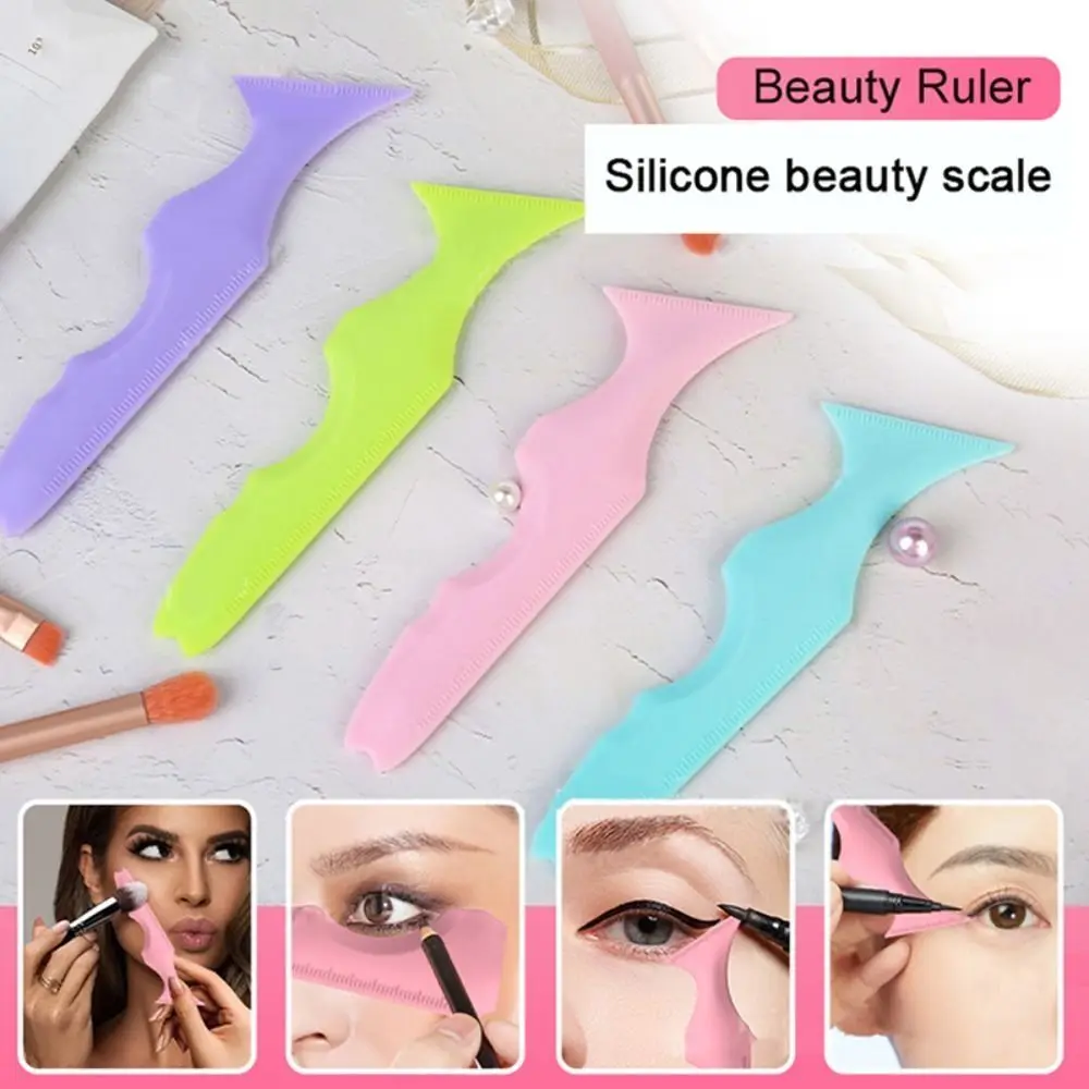 MultiFunction Silicone Eyeliner Ruler Eye Makeup Assist Eyeliner Tool Eyeliner Stencil Eyebrow Shaping Beauty Ruler Women Girls