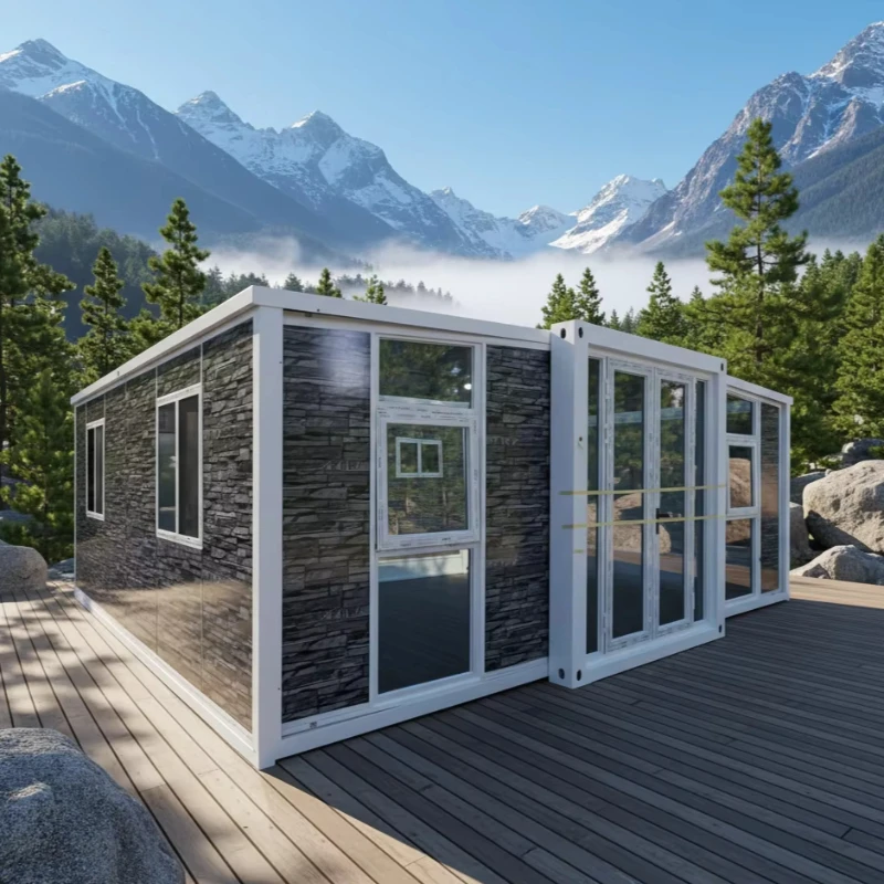 40Ft 20Ft Waterproof Moveable Prefab Luxury Villa Modern 2-5 Bedroom Light Steel Expandable Container House Office Building