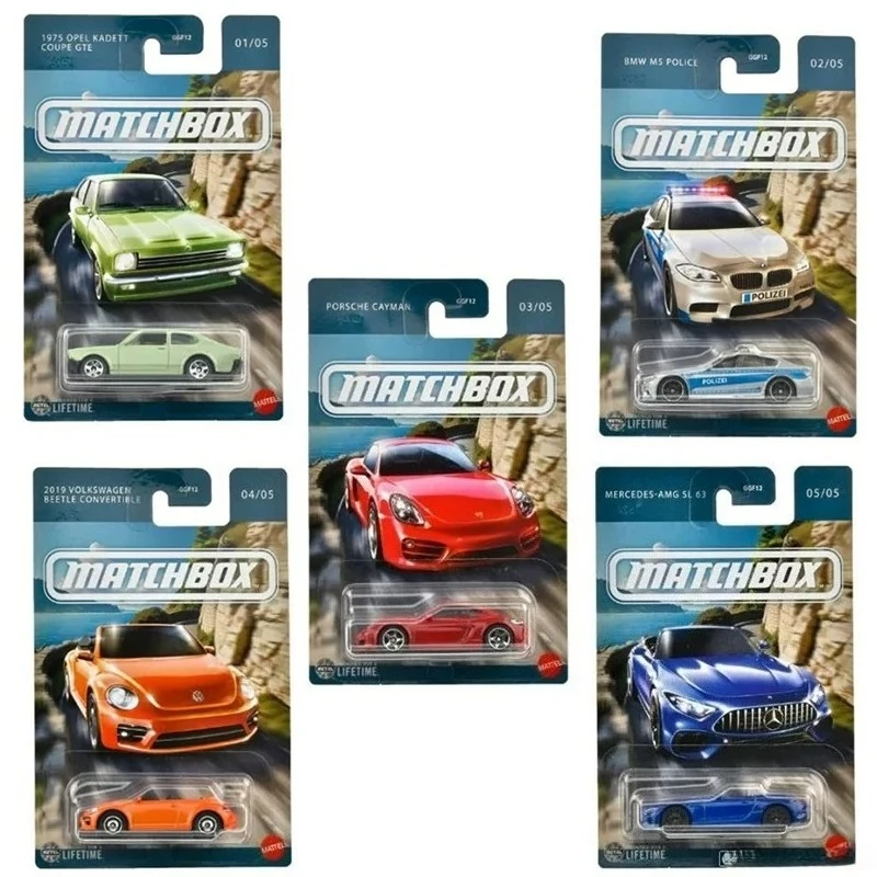 25G Coches de Juguete Originales Matchbox 1/64 de Metal Fundido a Presión Opel Kadett, Opel GTE, Volkswagen, Porsche Cayman - Colección de Modelos, Regalo de Cumpleaños