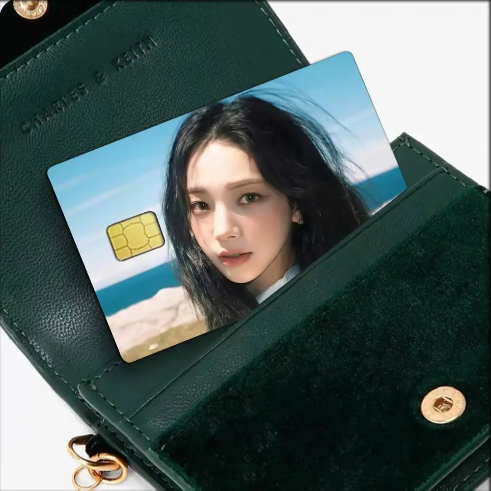 A-AespaS-K-karina  Waterproof Film Skin Cover Credit Card Stickers Debit Front Bank Bus Pass
