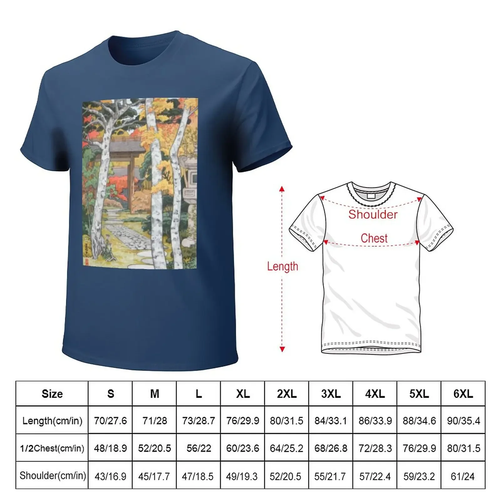 Toshi Yoshida - Sangetsu-an Hakone Muesum T-Shirt Short sleeve tee tees boys whites mens t shirt graphic