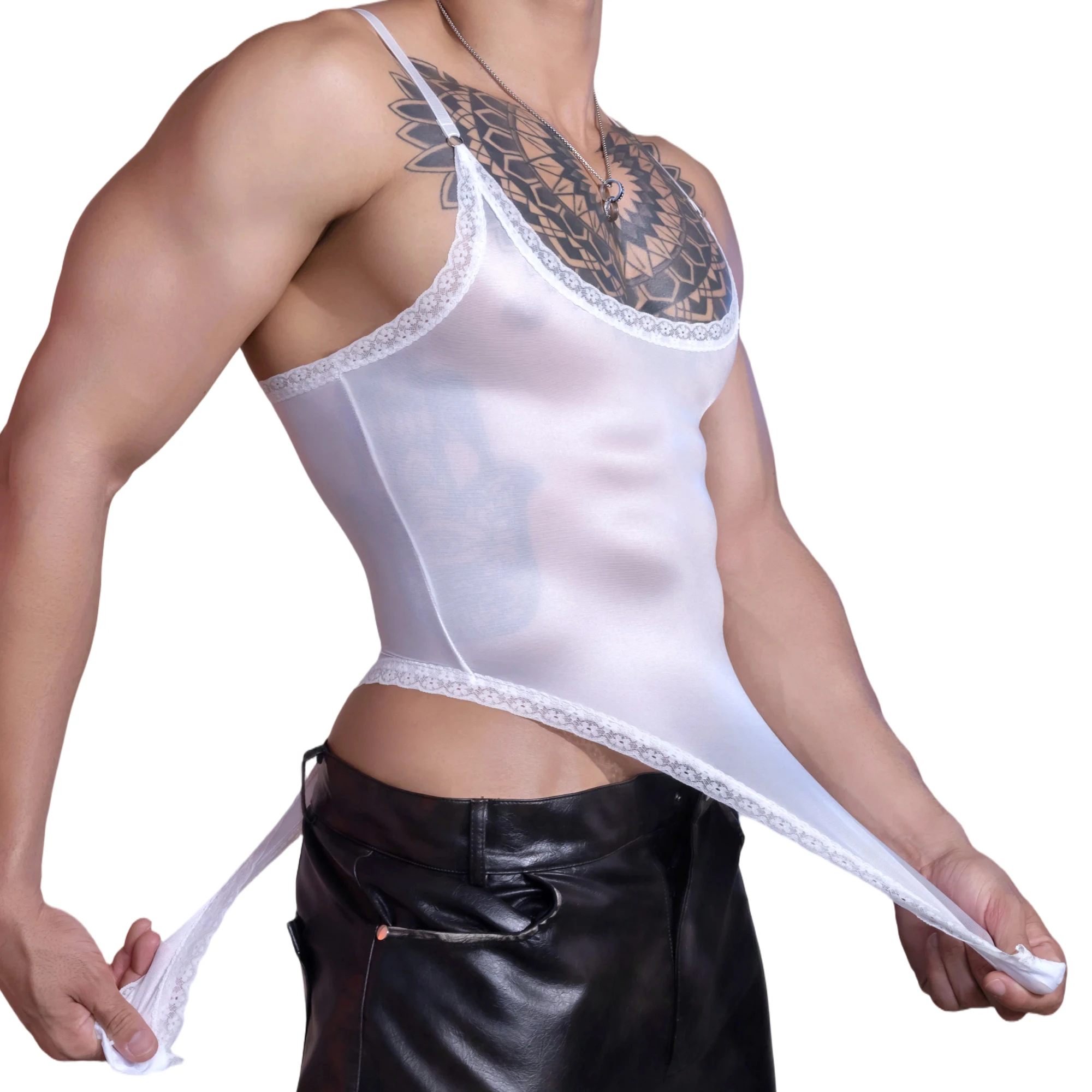Sexy Mens Backless Jumpsuits One-pieces Thongs Bodysuits Erotic Gay Lingerie Elastic Underwear Rompers Sheer Breathable Leotards