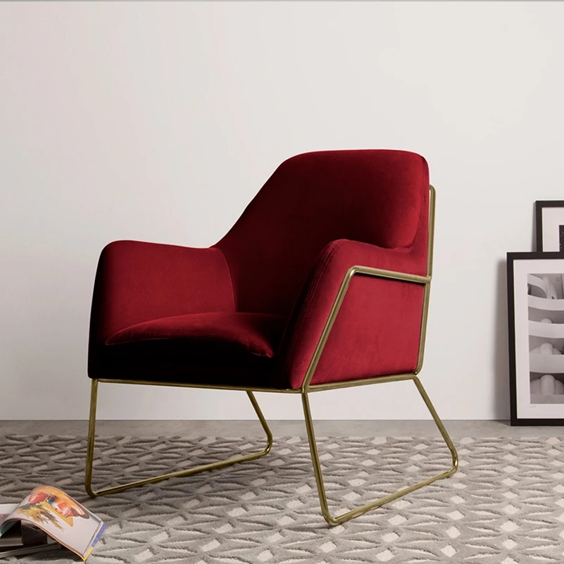 الشمال بسيط أريكة قطيفة كرسي مخصص الحديد المطاوع لغرفة المعيشة مقهى الحليب الشاي متجر مكتب الاستقبال الترفيه المشروع #6