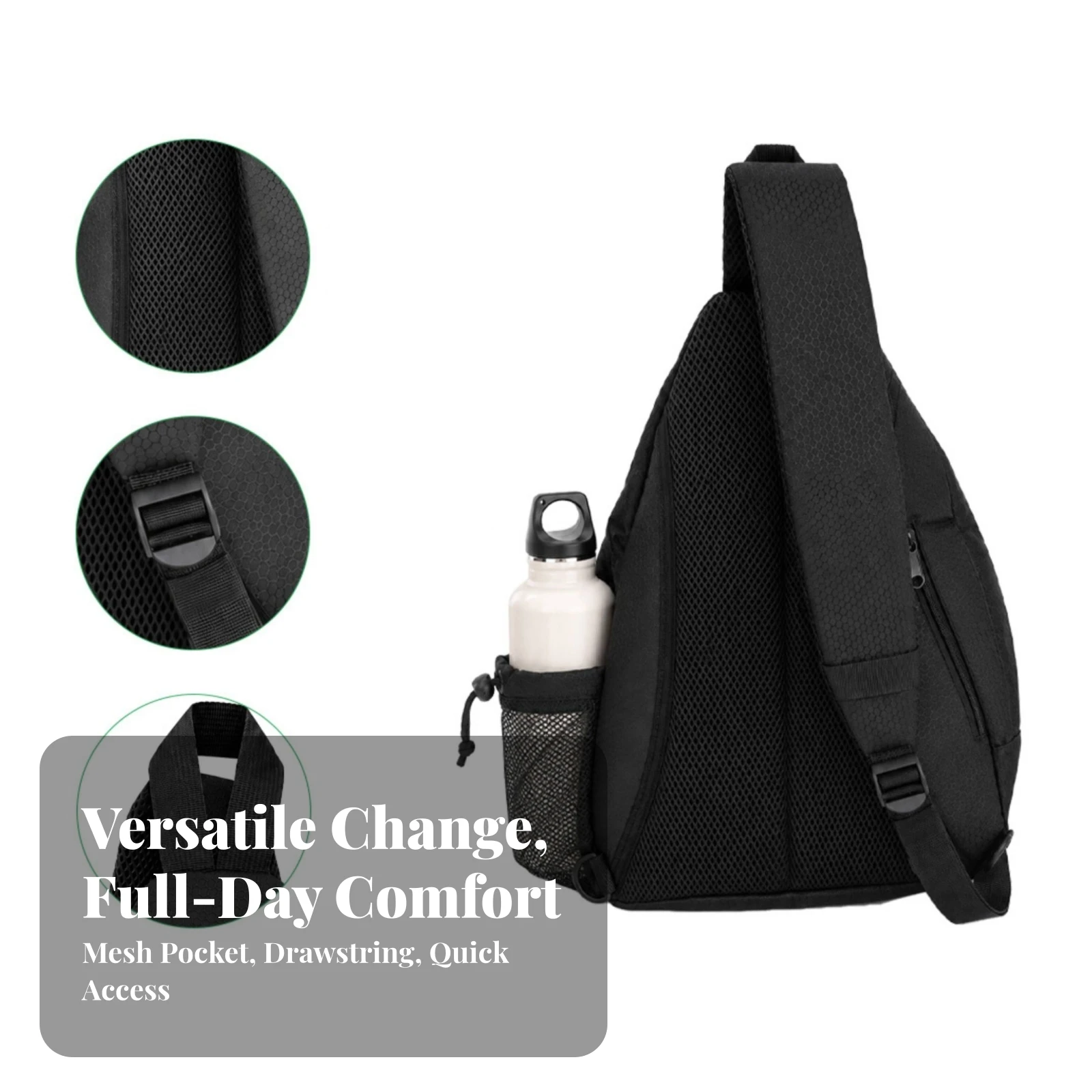 Disc Golf Sling Bag Long-Lasting Crossbody Disc Bag Lightweight Water-Resistant for Practice Sessions